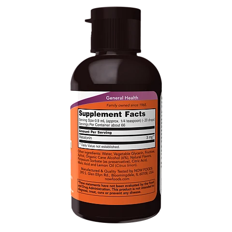 מלטונין נוזלי 59 מ"ל Melatonin - מבית NOW FOODS