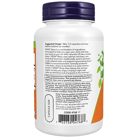 סליפ תערובת צמחית לשינה 90 כמוסות - מבית NOW FOODS סליפ תערובת צמחית לשינה 90 כמוסות - מבית NOW FOODS