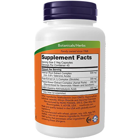 סליפ תערובת צמחית לשינה 90 כמוסות - מבית NOW FOODS סליפ תערובת צמחית לשינה 90 כמוסות - מבית NOW FOODS