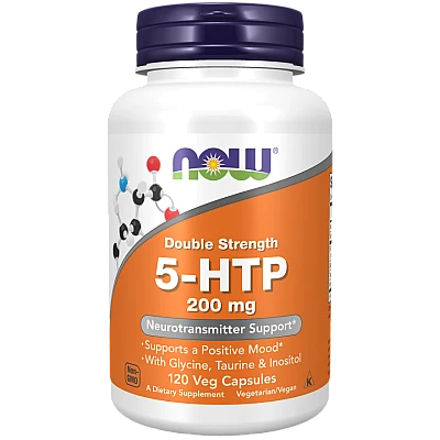 5-HTP חזק 200 מ"ג 120 כמוסות - מבית NOW FOODS