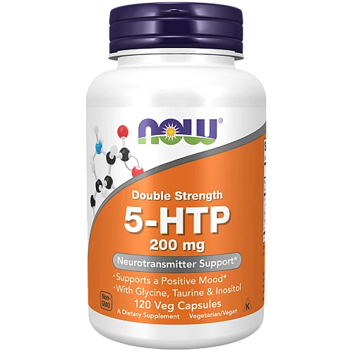 5-HTP חזק 200 מ"ג 120 כמוסות - מבית NOW FOODS