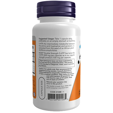 5-HTP חזק 200 מ"ג 60 כמוסות - מבית NOW FOODS 5-HTP חזק 200 מ"ג 60 כמוסות - מבית NOW FOODS