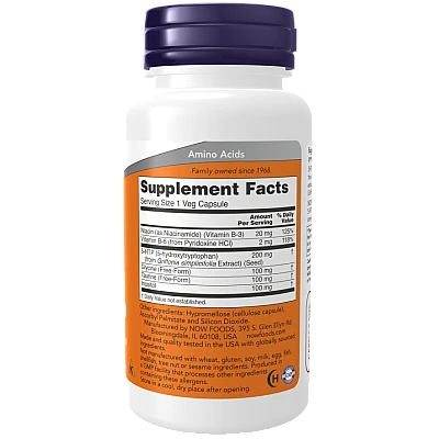 5-HTP חזק 200 מ"ג 60 כמוסות - מבית NOW FOODS