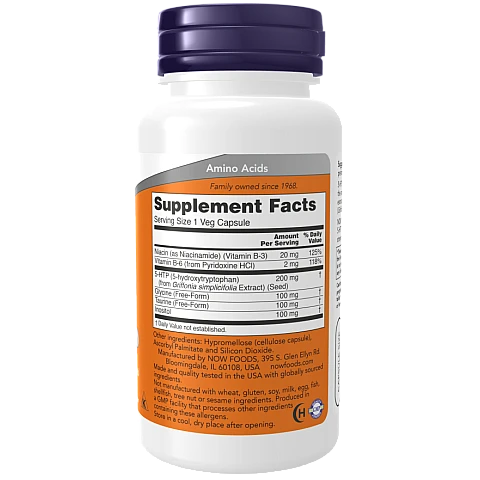 5-HTP חזק 200 מ"ג 60 כמוסות - מבית NOW FOODS 5-HTP חזק 200 מ"ג 60 כמוסות - מבית NOW FOODS