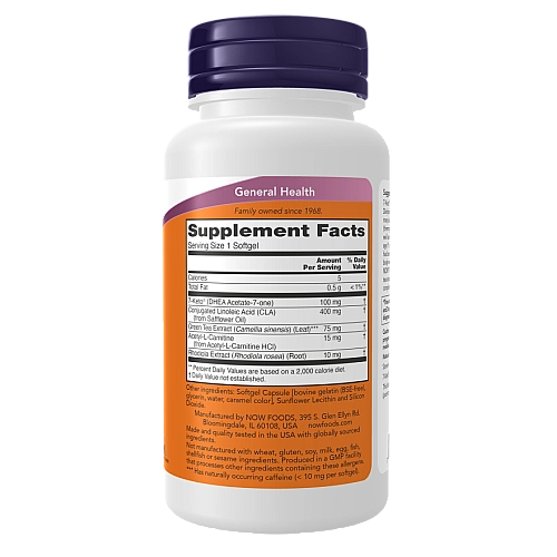 7-Keto-DHEA ג'ל 100 מ"ג 60 כמוסות - מבית NOW FOODS