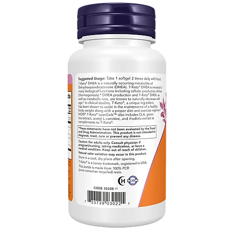 7-Keto-DHEA ג'ל 100 מ"ג 60 כמוסות - מבית NOW FOODS