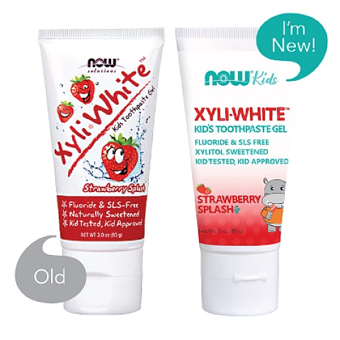 XyliWhite משחת שיניים ג'ל לילדים בטעם תות 85 גרם - מבית NOW FOODS XyliWhite משחת שיניים ג'ל לילדים בטעם תות 85 גרם - מבית NOW FOODS