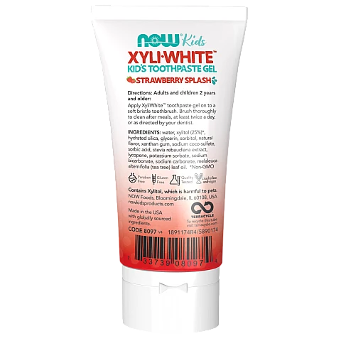 XyliWhite משחת שיניים ג'ל לילדים בטעם תות 85 גרם - מבית NOW FOODS XyliWhite משחת שיניים ג'ל לילדים בטעם תות 85 גרם - מבית NOW FOODS