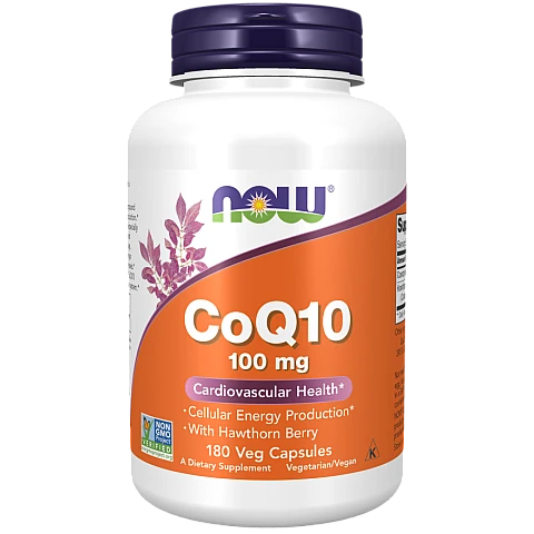 CoQ10 עם גרגירי עוזרר 100 מ"ג 180 כמוסות - מבית NOW FOODS CoQ10 עם גרגירי עוזרר 100 מ"ג 180 כמוסות - מבית NOW FOODS