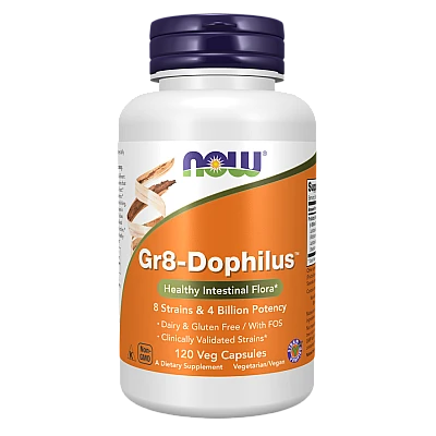 GR8 דופילוס פורמולה פרוביוטיקה - 120 כמוסות - מבית NOW FOODS
