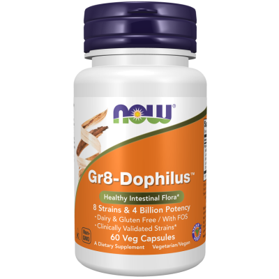 Gr8-Dophilus דופילוס פורמולה פרוביוטיקה - 60 כמוסות - מבית NOW FOODS