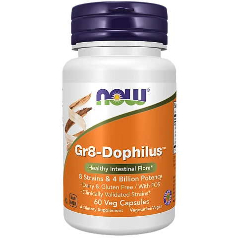 Gr8-Dophilus דופילוס פורמולה פרוביוטיקה - 60 כמוסות - מבית NOW FOODS Gr8-Dophilus דופילוס פורמולה פרוביוטיקה - 60 כמוסות - מבית NOW FOODS