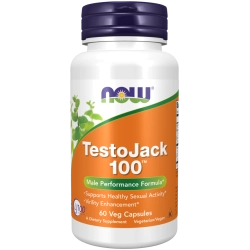 Testojack 100 טסטוג'ק תמיכה בטסטוסטרון 60 כמוסות - מבית NOW FOODS