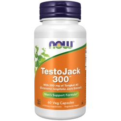 Testojack 300 טסטוג'ק לשיפור מיני גברים 300 מ"ג 60 כמוסות - מבית NOW FOODS