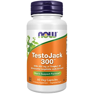Testojack 300 טסטוג'ק לשיפור מיני גברים 300 מ"ג 60 כמוסות - מבית NOW FOODS