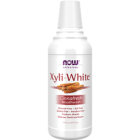 XyliWhite מי פה מלבינה טעם קינמון מרענן 473 מ"ל - מבית NOW FOODS