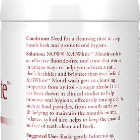 XyliWhite מי פה מלבינה טעם קינמון מרענן 473 מ"ל - מבית NOW FOODS