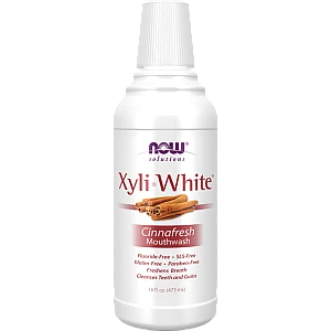 XyliWhite מי פה מלבינה טעם קינמון מרענן 473 מ"ל - מבית NOW FOODS