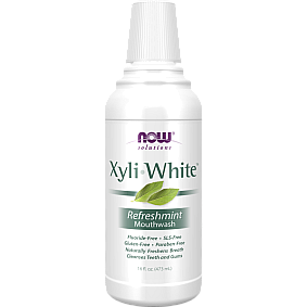 XyliWhite מי פה מלבינה צמחונית בטעם מנטה 473 מ"ל - מבית NOW FOODS