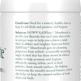 XyliWhite מי פה מלבינה צמחונית בטעם מנטה 473 מ"ל - מבית NOW FOODS