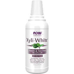 XyliWhite מי פה מלבינה צמחונית נים ועץ התה בטעם מנטה 473 מ"ל - מבית NOW FOODS