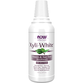 XyliWhite מי פה מלבינה צמחונית נים ועץ התה בטעם מנטה 473 מ"ל - מבית NOW FOODS