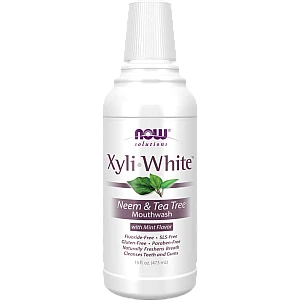 XyliWhite מי פה מלבינה צמחונית נים ועץ התה בטעם מנטה 473 מ"ל - מבית NOW FOODS