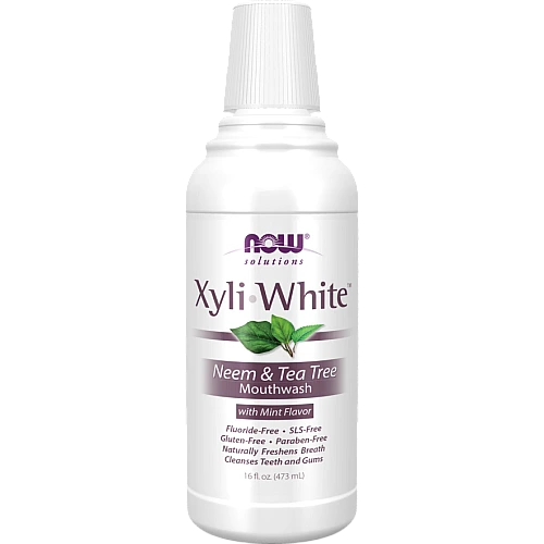 XyliWhite מי פה מלבינה צמחונית נים ועץ התה בטעם מנטה 473 מ"ל - מבית NOW FOODS