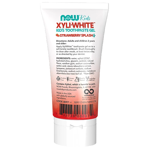 XyliWhite משחת שיניים ג'ל לילדים בטעם תות 85 גרם - מבית NOW FOODS