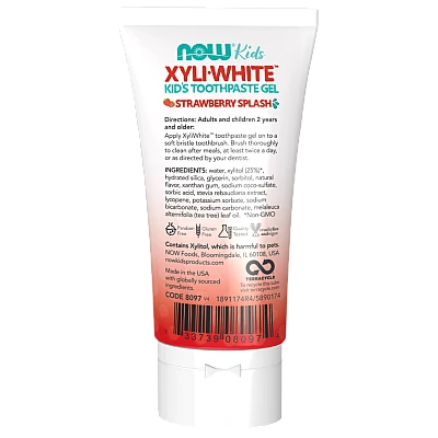 XyliWhite משחת שיניים ג'ל לילדים בטעם תות 85 גרם - מבית NOW FOODS