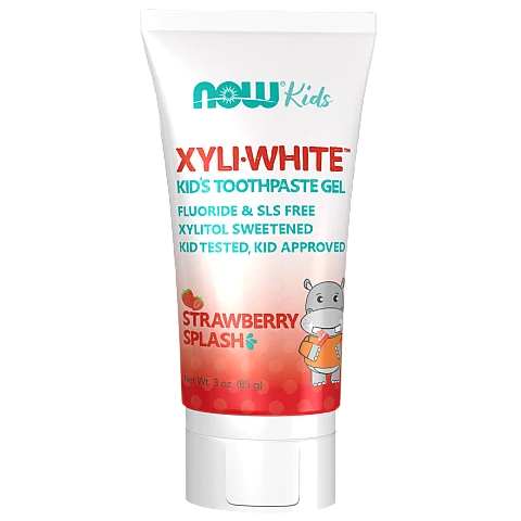 XyliWhite משחת שיניים ג'ל לילדים בטעם תות 85 גרם - מבית NOW FOODS XyliWhite משחת שיניים ג'ל לילדים בטעם תות 85 גרם - מבית NOW FOODS