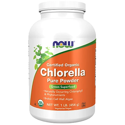 אבקה כלורלה אורגנית 454 גרם - מבית NOW FOODS