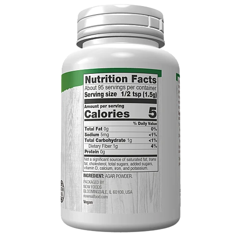 אבקת אגר 142 גרם - מבית NOW FOODS אבקת אגר 142 גרם - מבית NOW FOODS