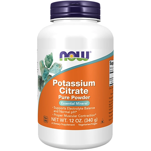 אבקת אשלגן ציטראט טהורה 340 גרם - מבית NOW FOODS