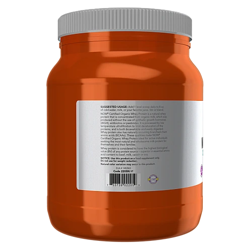 אבקת חלבון מי גבינה ללא טעם 454 גרם - מבית NOW FOODS