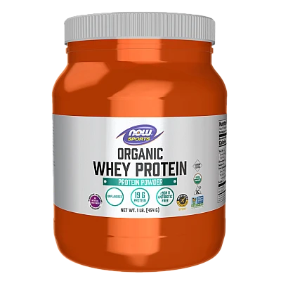 אבקת חלבון מי גבינה ללא טעם 454 גרם - מבית NOW FOODS