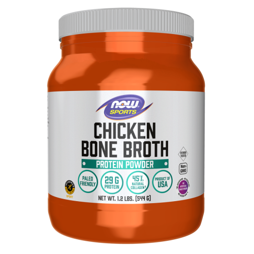 אבקת חלבון ציר עצמות עוף 544 גרם - מבית NOW FOODS