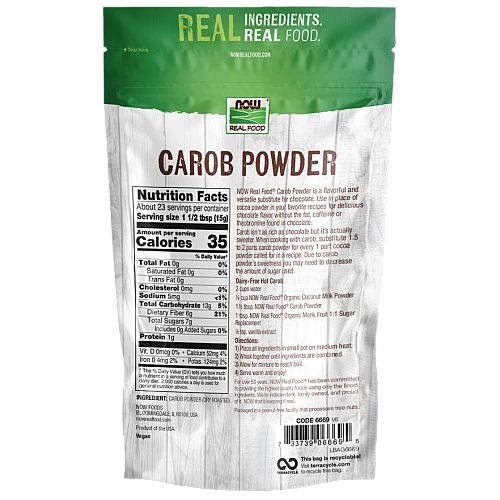 אבקת חרובים 340 גרם - מבית NOW FOODS