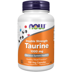 אבקת טאורין 1000 מ"ג - 100 כמוסות - מבית Now Foods