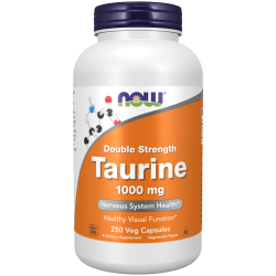 אבקת טאורין 1000 מ"ג - 250 כמוסות - מבית Now Foods