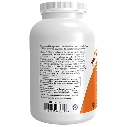 אבקת סיבים פרה-ביוטיק 340 גרם - מבית NOW FOODS
