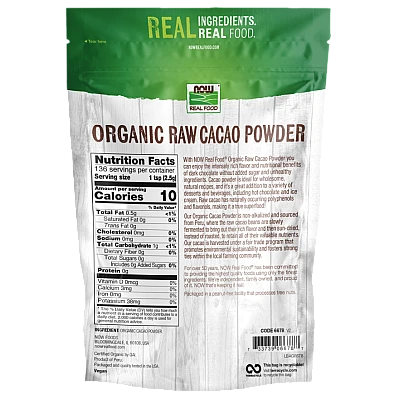 אבקת קקאו אורגנית 340 גרם - מבית NOW FOODS