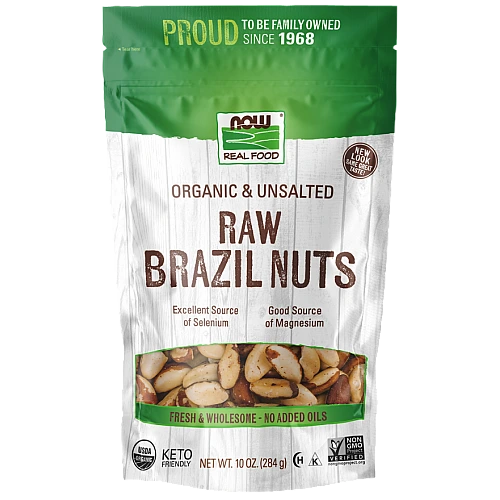 אגוז ברזילאי אורגני ללא מלח 284 גרם - מבית NOW FOODS