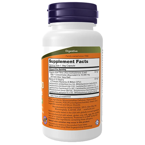 אלווי 10,000 ופרוביוטיקה 60 כמוסות - מבית NOW FOODS