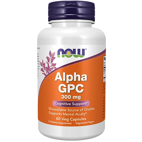 אלפא GPC מכיל 300 מ"ג 60 כמוסות - מבית NOW FOODS אלפא GPC מכיל 300 מ"ג 60 כמוסות - מבית NOW FOODS