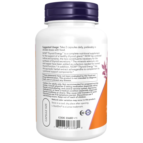 אנרגיה תירואיד 90 כמוסות - מבית NOW FOODS