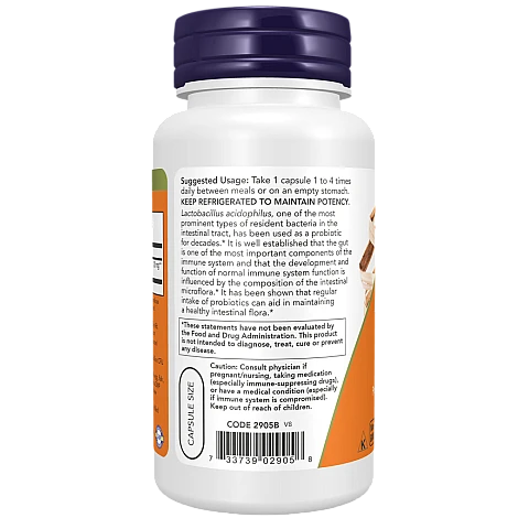 אצידופילוס 2 מיליארד חיידקים 100 כמוסות - מבית NOW FOODS אצידופילוס 2 מיליארד חיידקים 100 כמוסות - מבית NOW FOODS