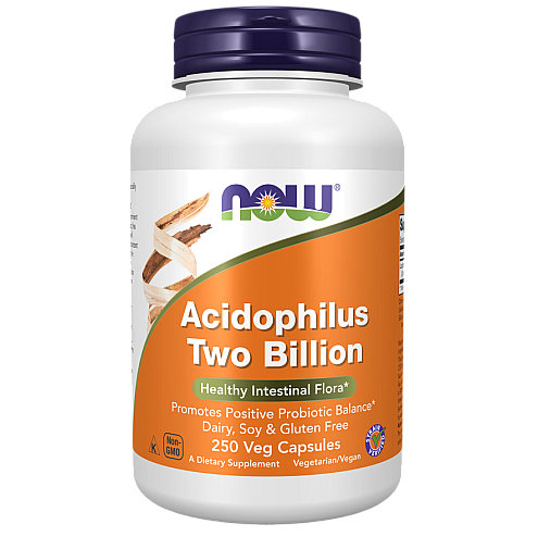 אצידופילוס 2 מיליארד חיידקים 250 כמוסות - מבית NOW FOODS