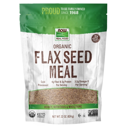 ארוחת זרעי פשתן אורגנית 624 גרם - מבית NOW FOODS