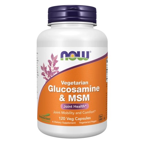 גלוקוזאמין צמחי ומתיל-סולפוניל-מתאן 120 כמוסות - מבית NOW FOODS